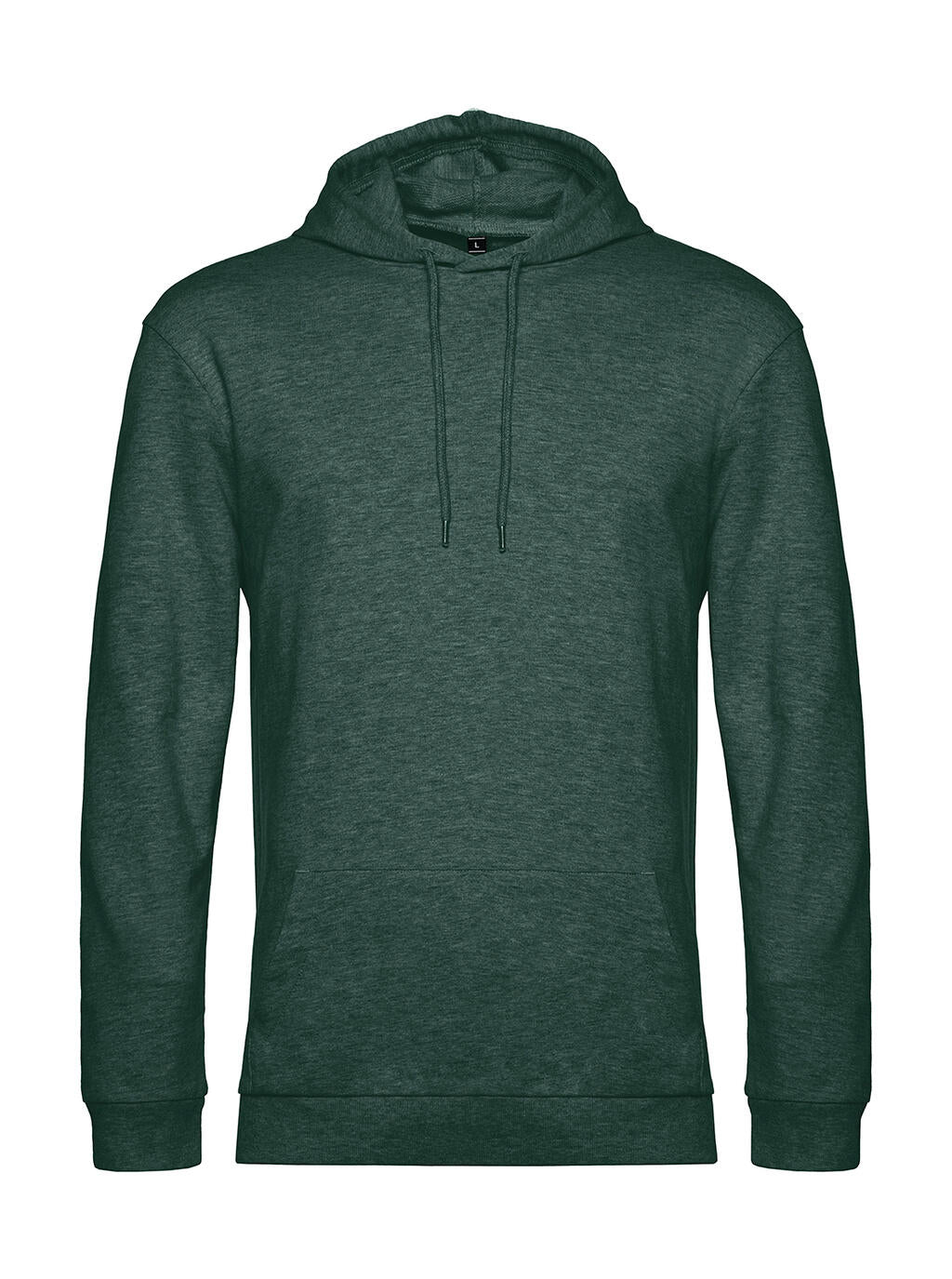 #Hoodie French Terry in Farbe Heather Dark Green