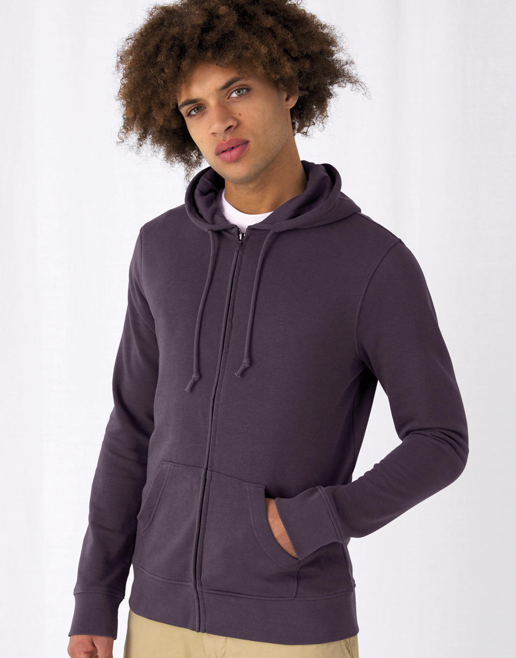 Organic Inspire Zipped Hood_° in Farbe White