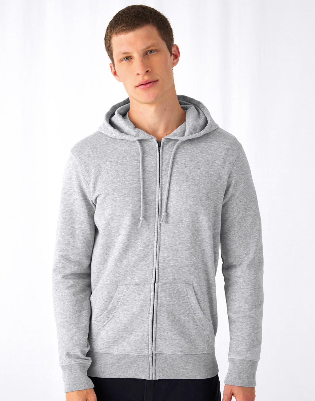 Organic Inspire Zipped Hood_° in Farbe White