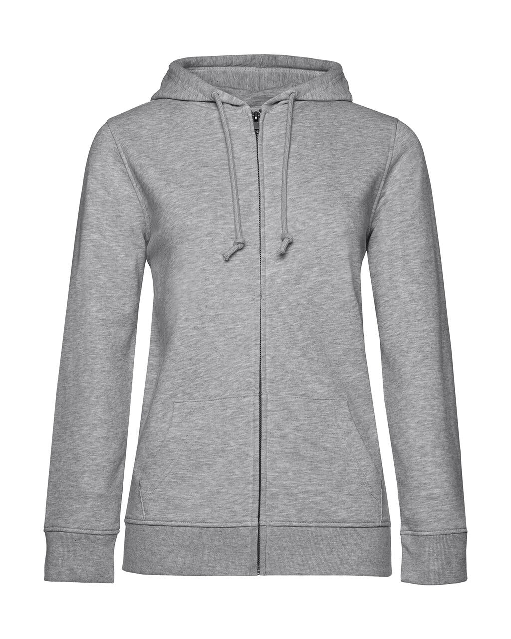 Organic Inspire Zipped Hood /women_° in Farbe Heather Grey