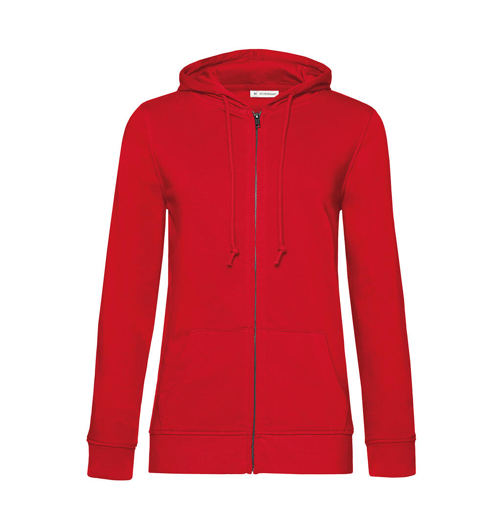 Organic Inspire Zipped Hood /women_° in Farbe Red
