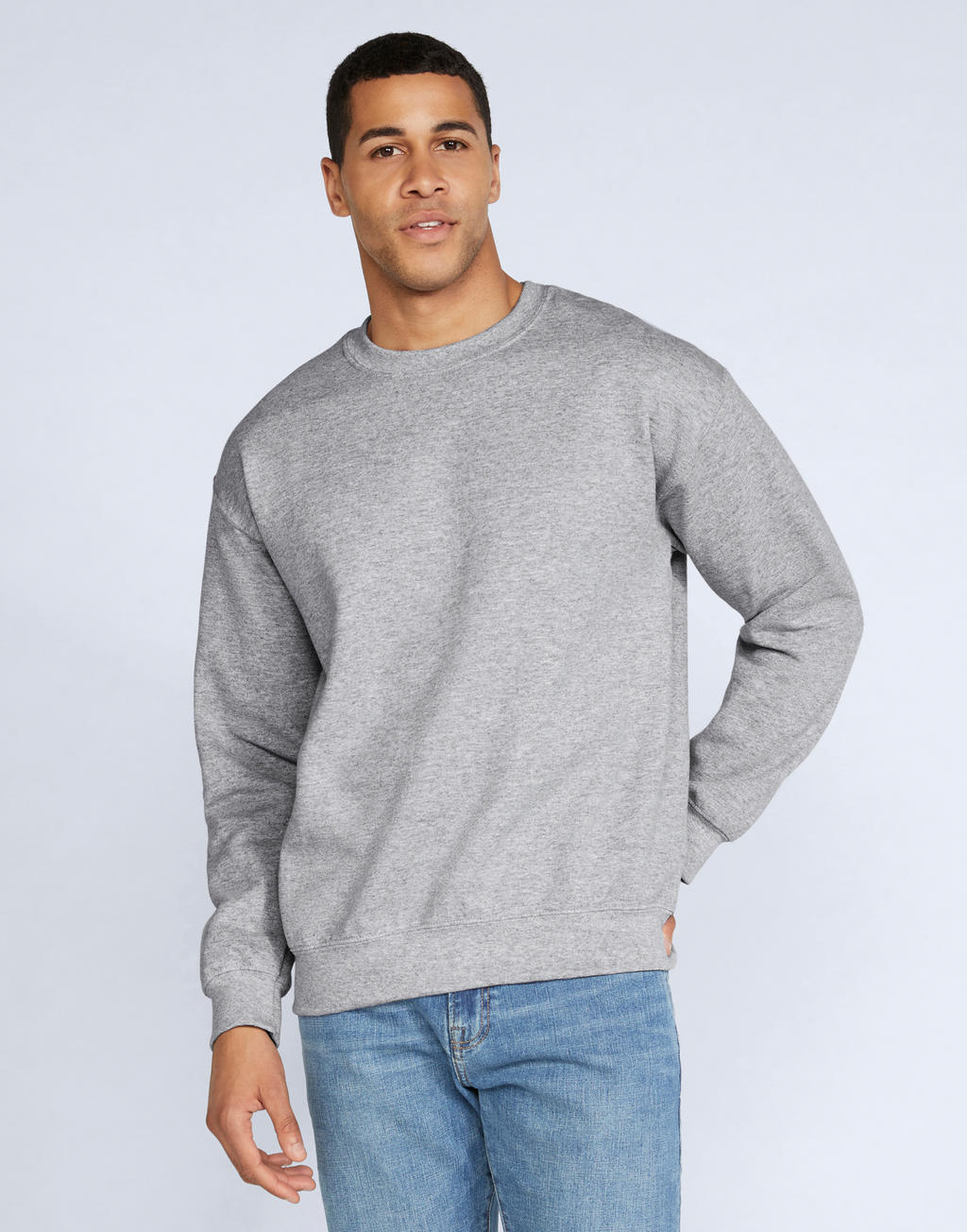 DryBlend Adult Crewneck Sweat in Farbe White