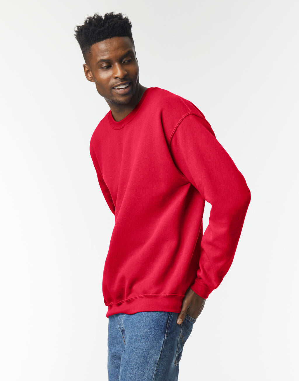Heavy Blend Adult Crewneck Sweat in Farbe White