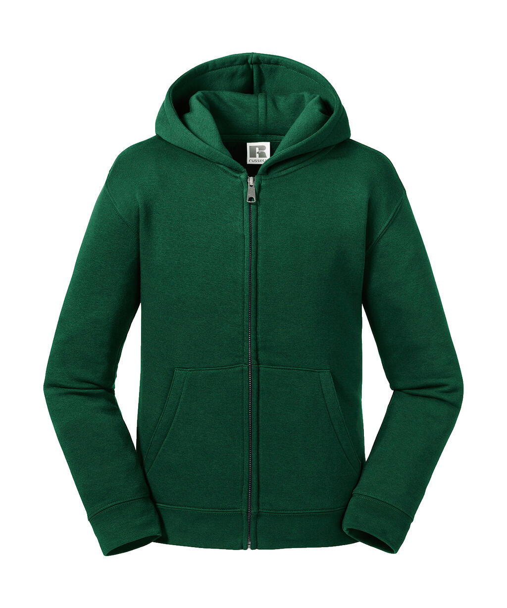 Kids' Authentic Zipped Hood Sweat in Farbe Bottle Green