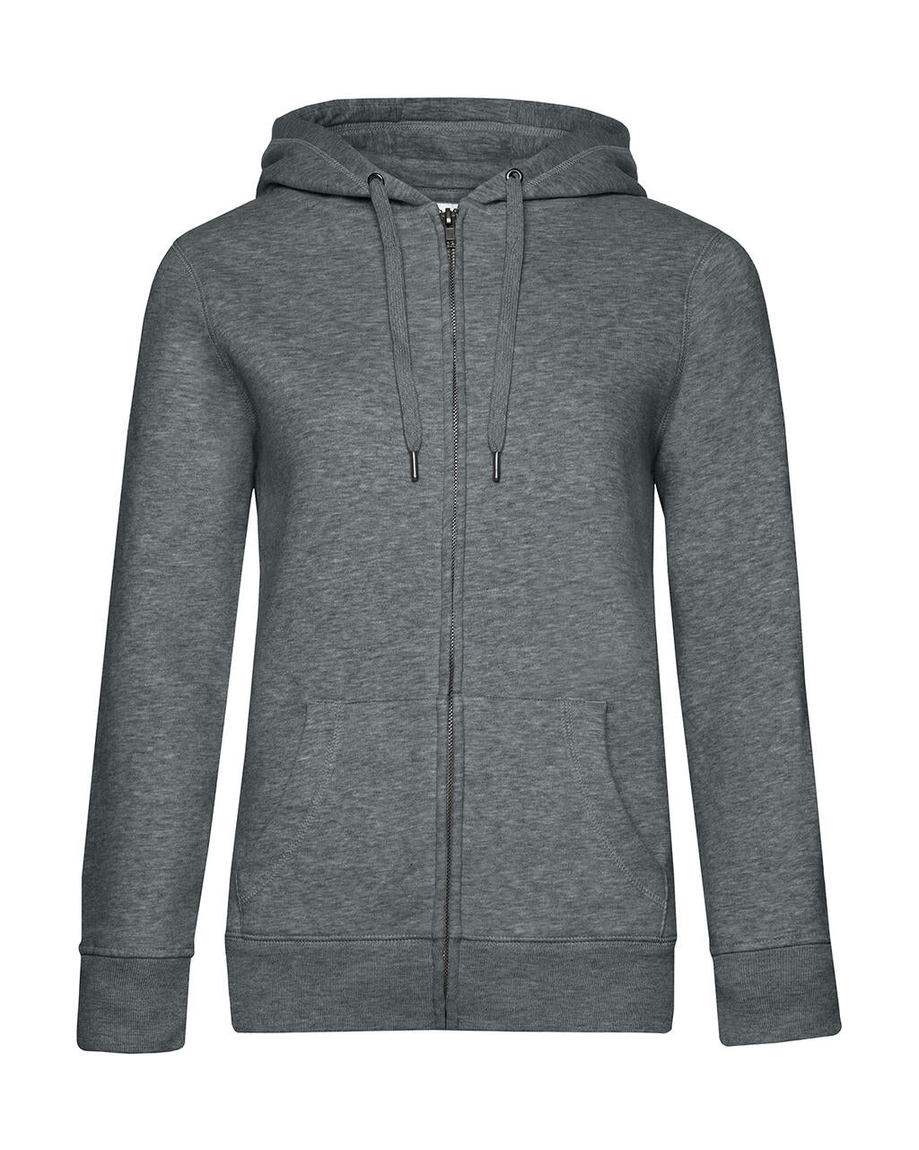 QUEEN Zipped Hood_° in Farbe Heather Mid Grey