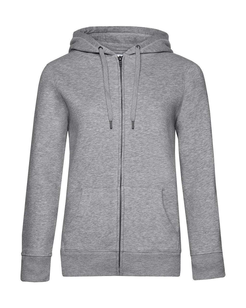 QUEEN Zipped Hood_° in Farbe Heather Grey