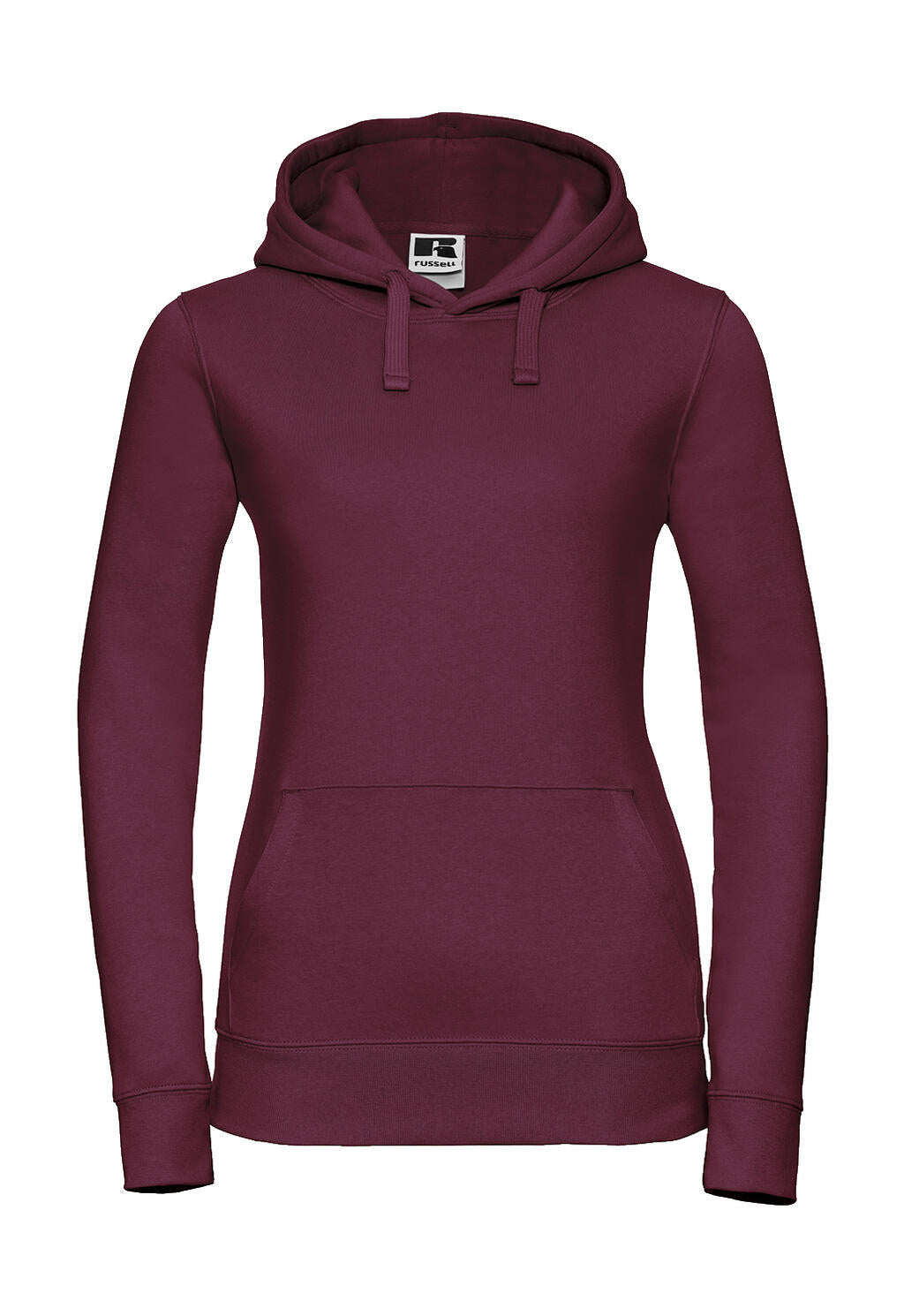 Ladies' Authentic Hooded Sweat in Farbe Burgundy