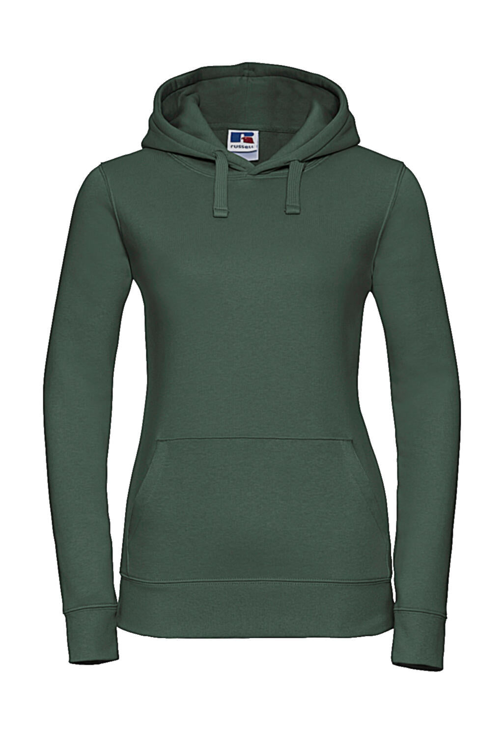 Ladies' Authentic Hooded Sweat in Farbe Bottle Green