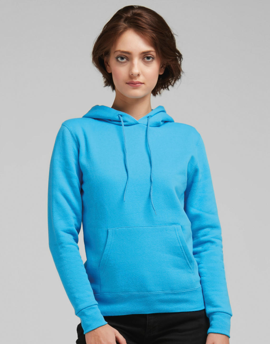 Ladies' Hooded Sweatshirt in Farbe White