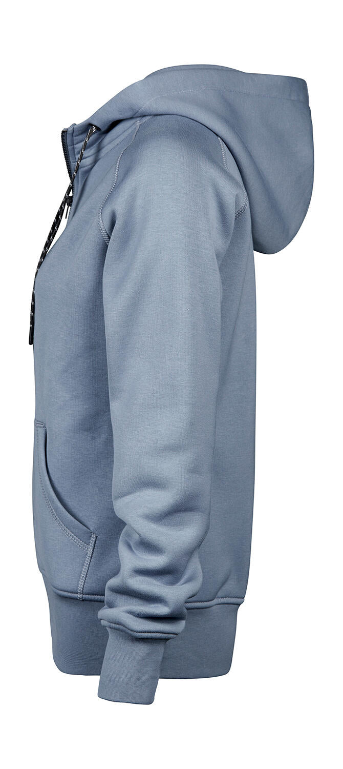 Ladies' Fashion Full Zip Hood in Farbe Flint Stone