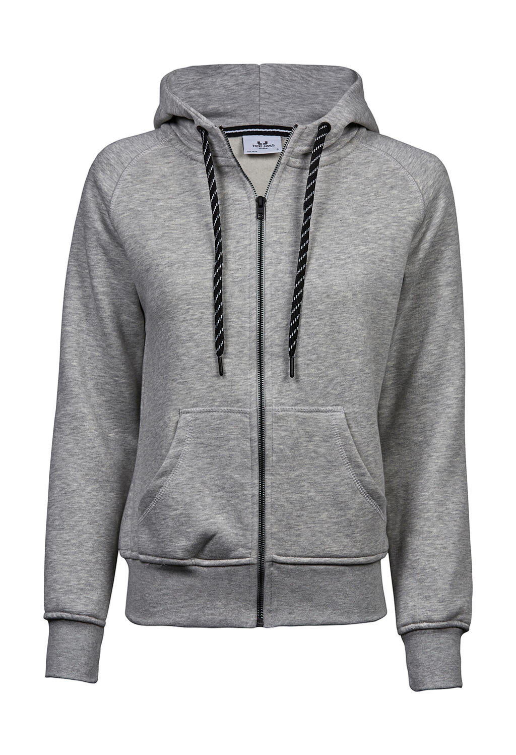Ladies' Fashion Full Zip Hood in Farbe Heather Grey