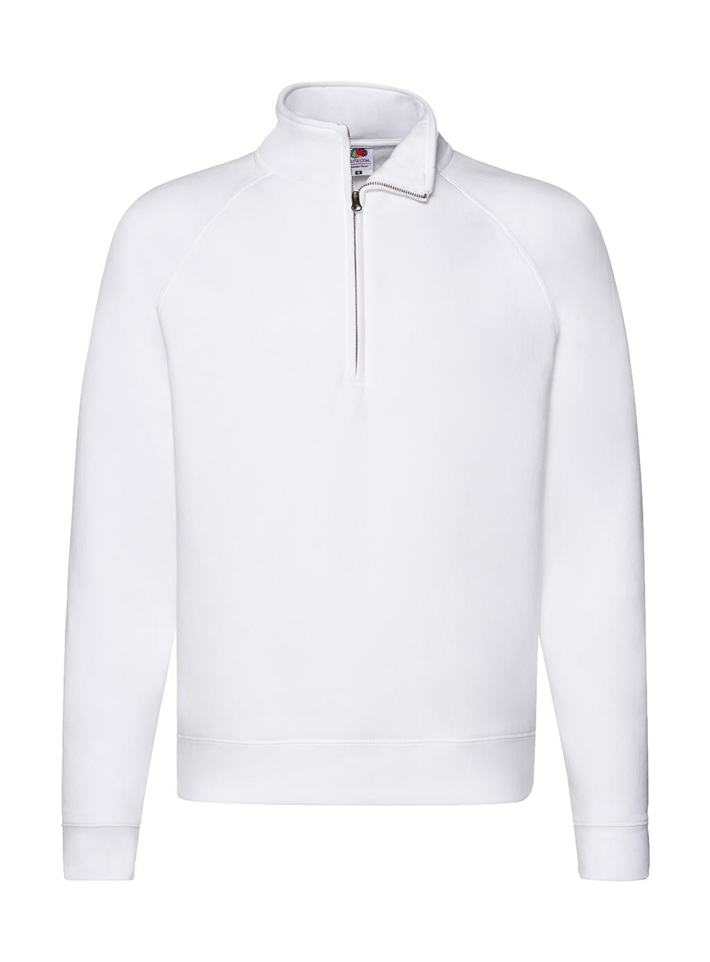 Premium Zip Neck Sweat in Farbe White