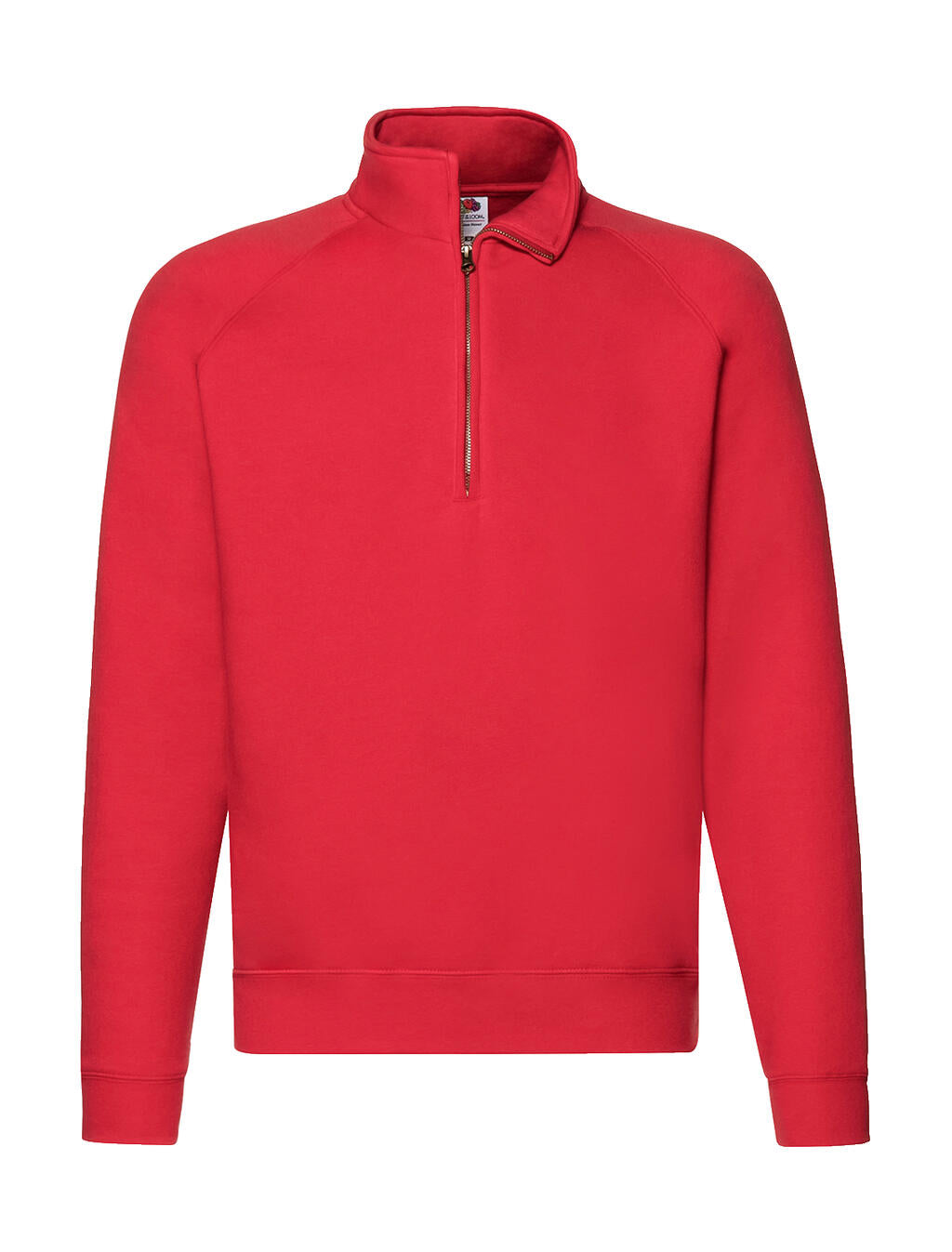 Premium Zip Neck Sweat in Farbe Red
