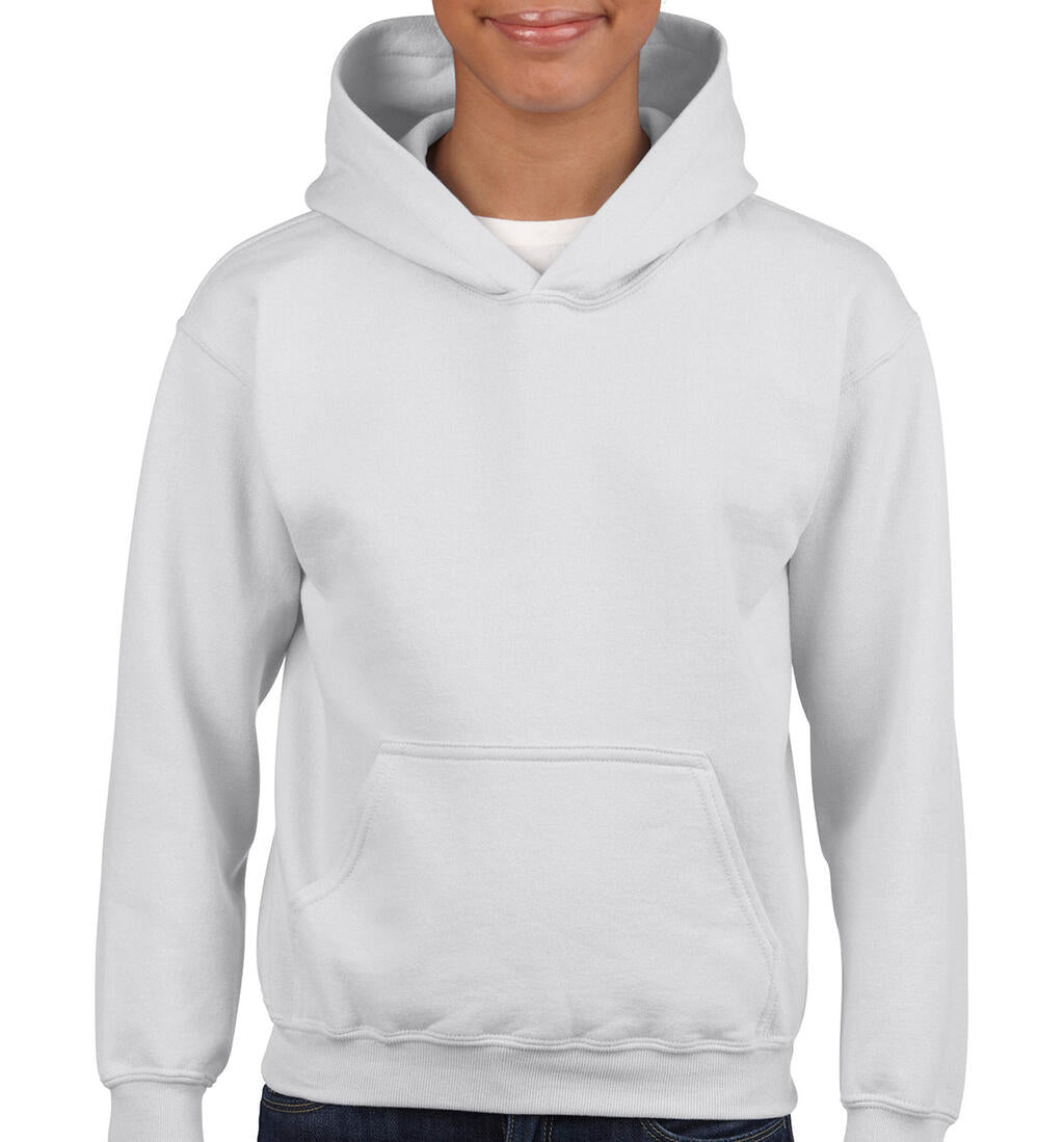 Heavy Blend Youth Hooded Sweat in Farbe White
