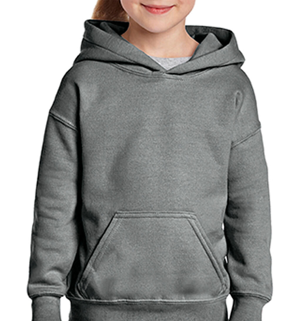 Heavy Blend Youth Hooded Sweat in Farbe Graphite Heather