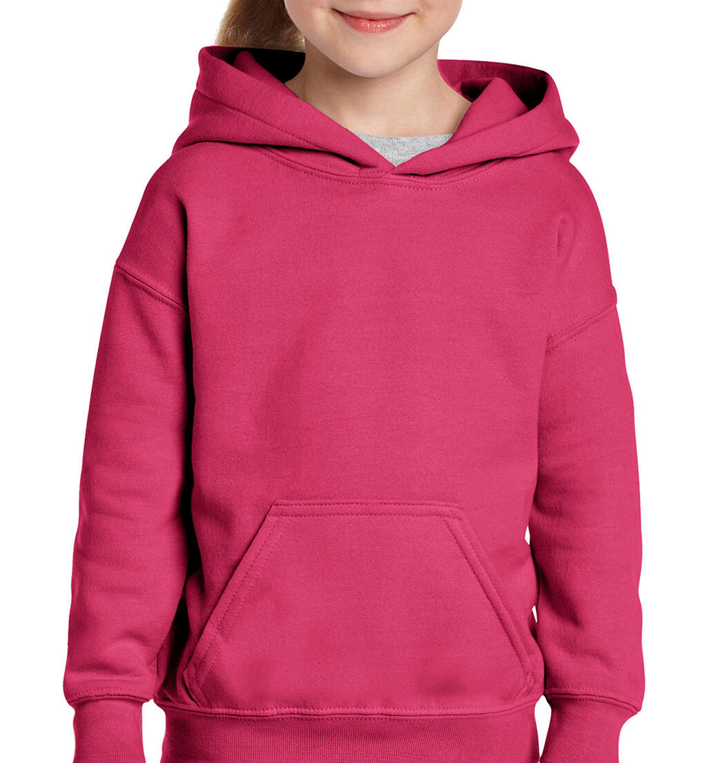 Heavy Blend Youth Hooded Sweat in Farbe Heliconia