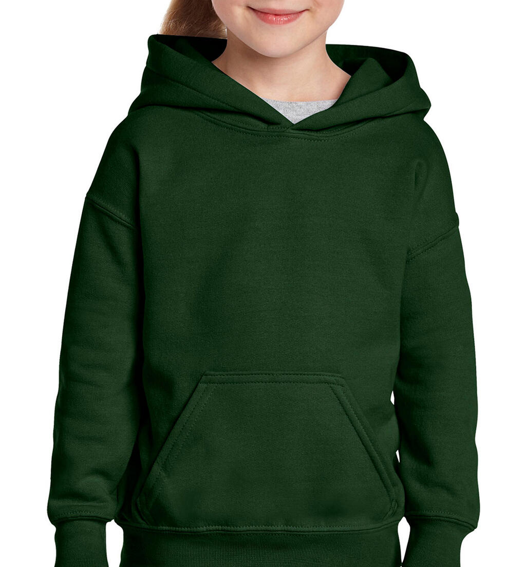 Heavy Blend Youth Hooded Sweat in Farbe Forest Green