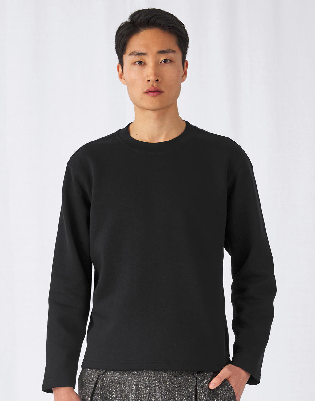 Open Hem Sweatshirt in Farbe White