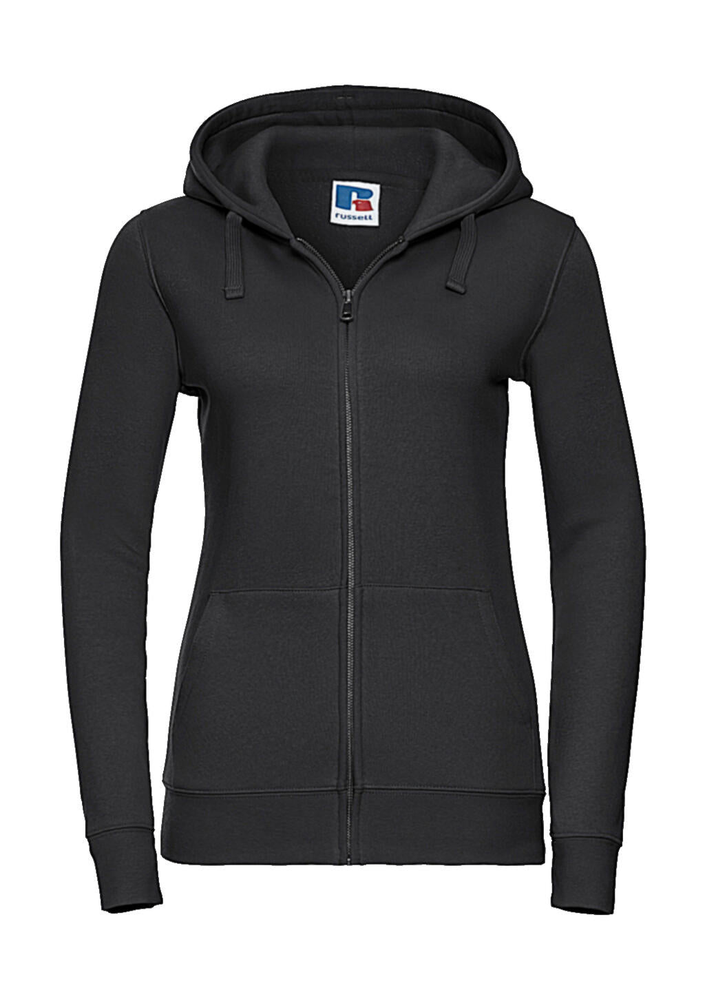 Ladies' Authentic Zipped Hood in Farbe Black