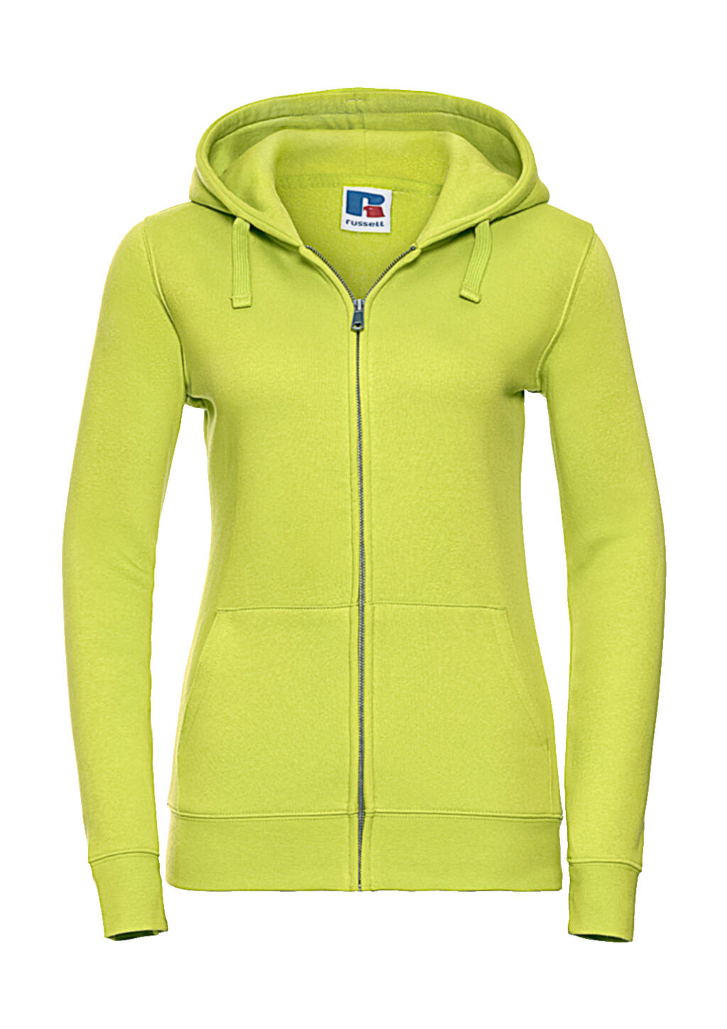Ladies' Authentic Zipped Hood in Farbe Lime