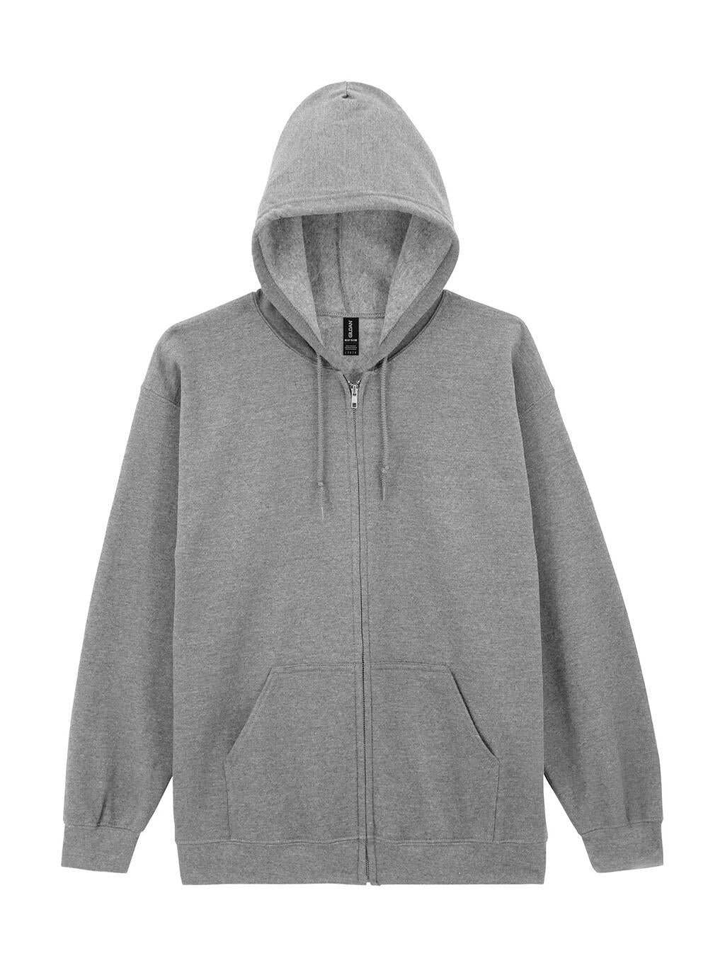 Heavy Blend Adult Full Zip Hooded Sweat in Farbe Sport Grey