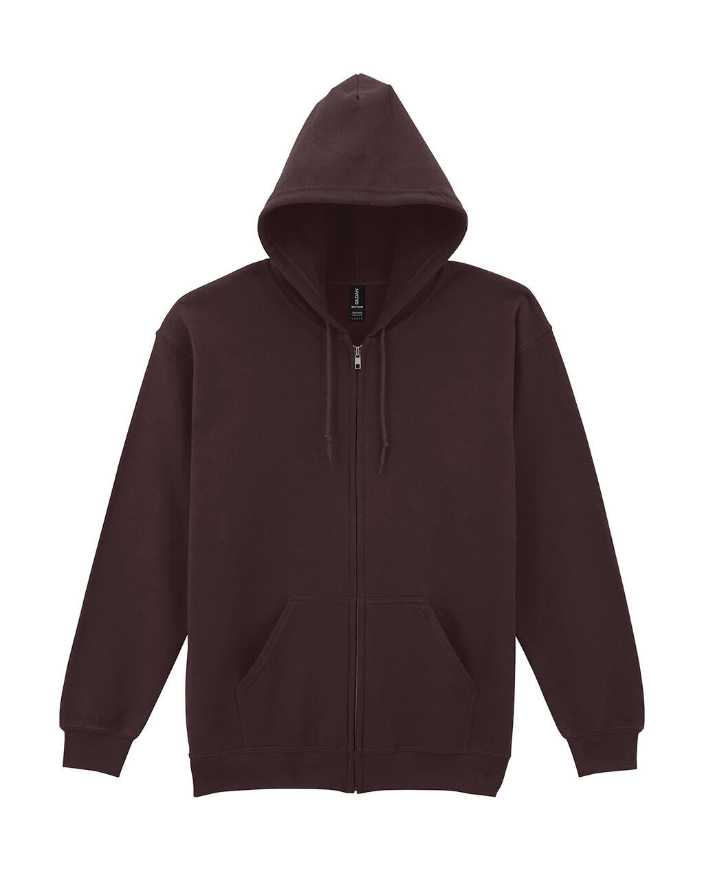 Heavy Blend Adult Full Zip Hooded Sweat in Farbe Dark Chocolate