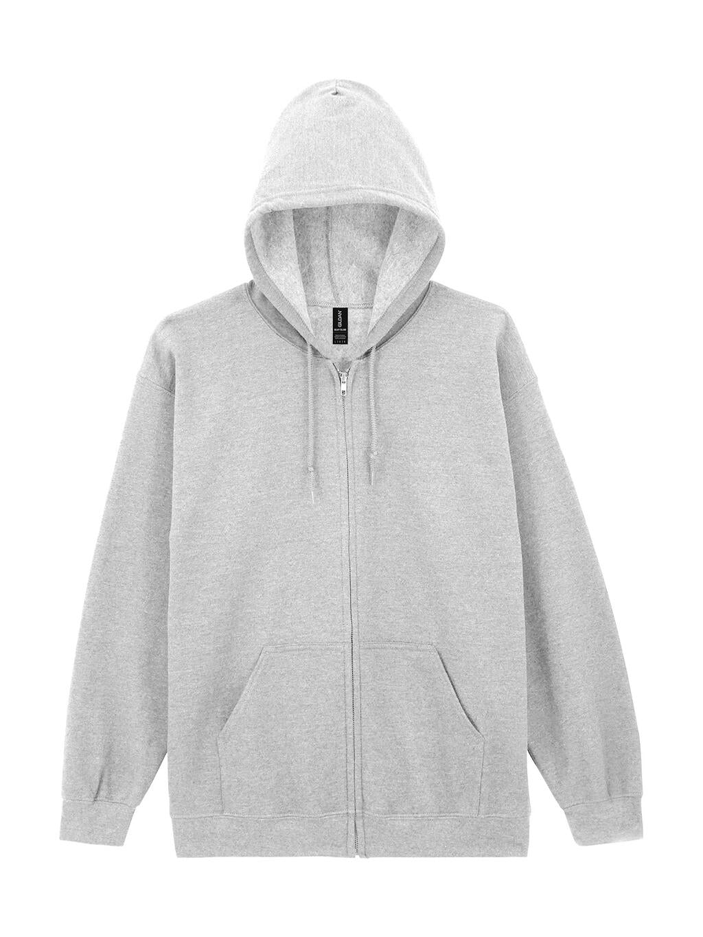 Heavy Blend Adult Full Zip Hooded Sweat in Farbe Ash Grey