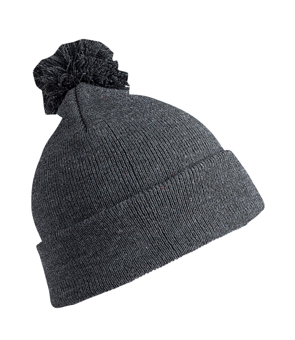 Pom Pom Beanie in Farbe Grey