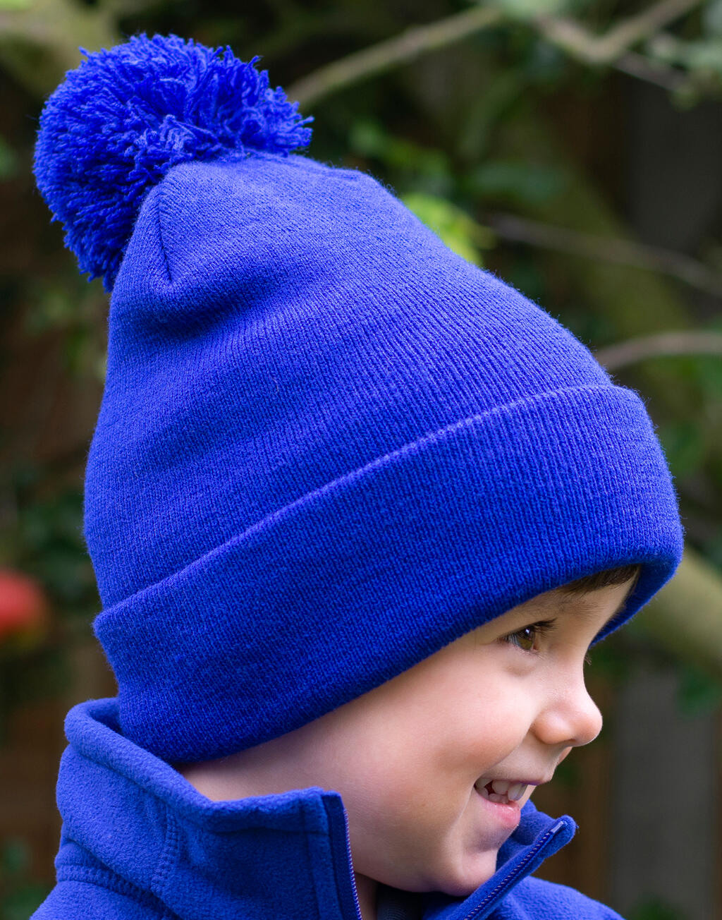 Junior Pom Pom Beanie in Farbe Black