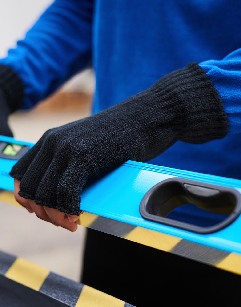 Fingerless Mitts in Farbe Black