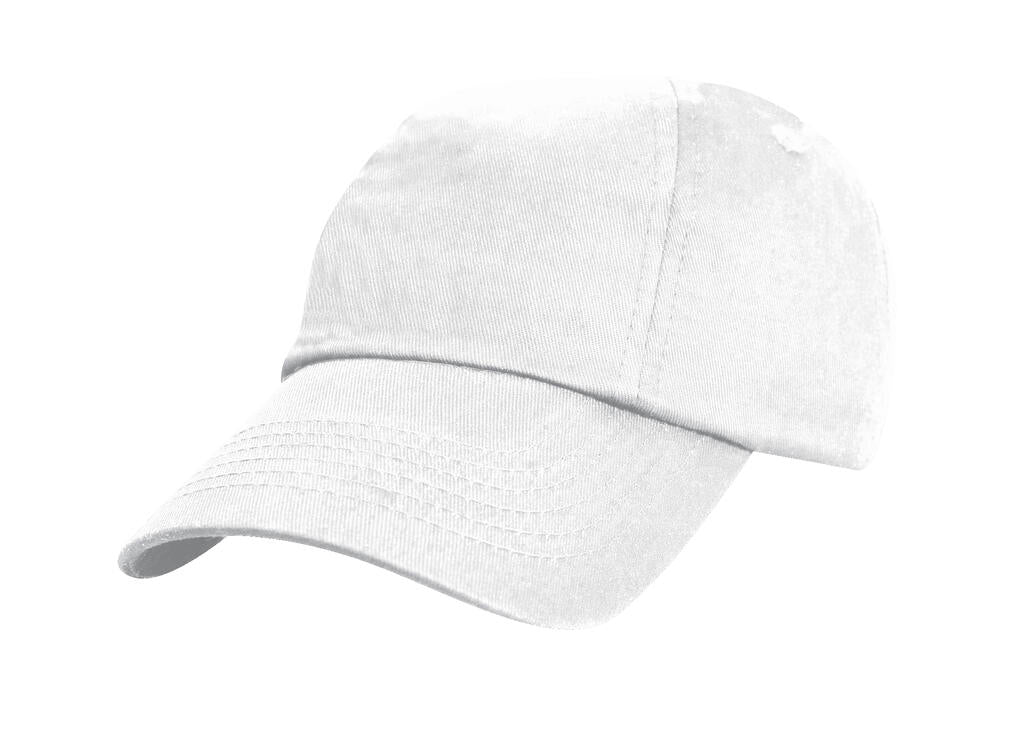 Junior Low Profil Cotton Cap in Farbe White