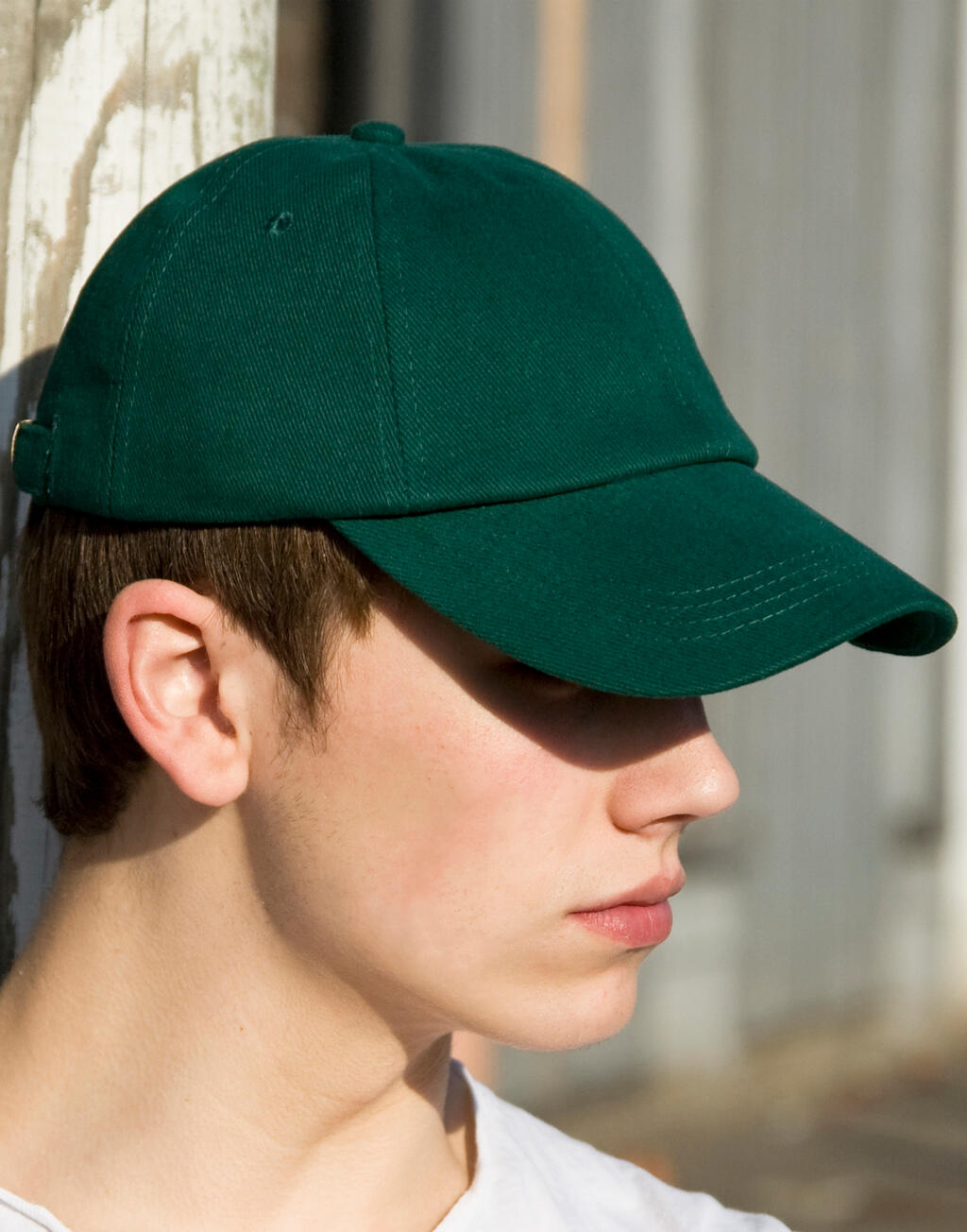 Low Profile Brushed Cotton Cap in Farbe White