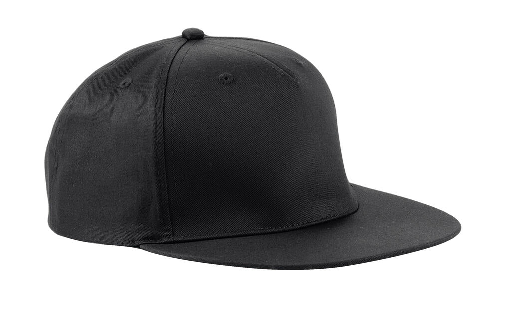 5 Panel Snapback Rapper Cap in Farbe Black