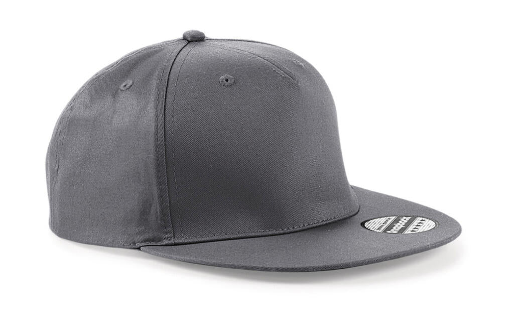 5 Panel Snapback Rapper Cap in Farbe Graphite Grey