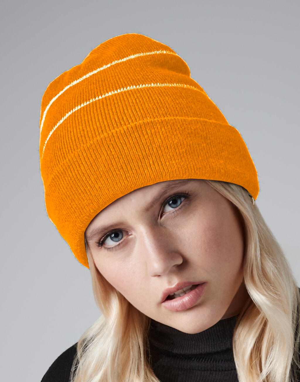 Enhanced-Viz Knitted Hat in Farbe Fluorescent Orange