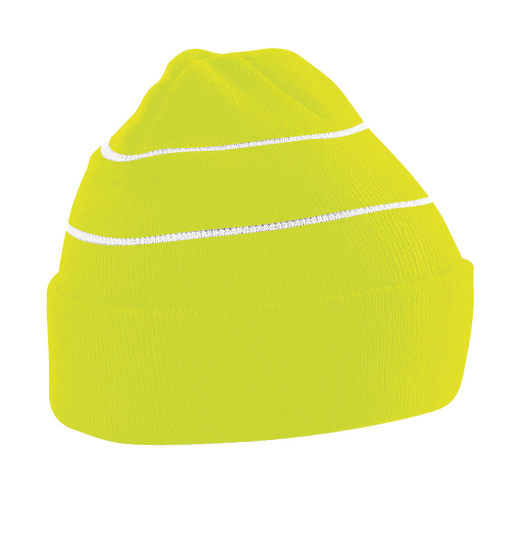 Enhanced-Viz Knitted Hat in Farbe Fluorescent Yellow