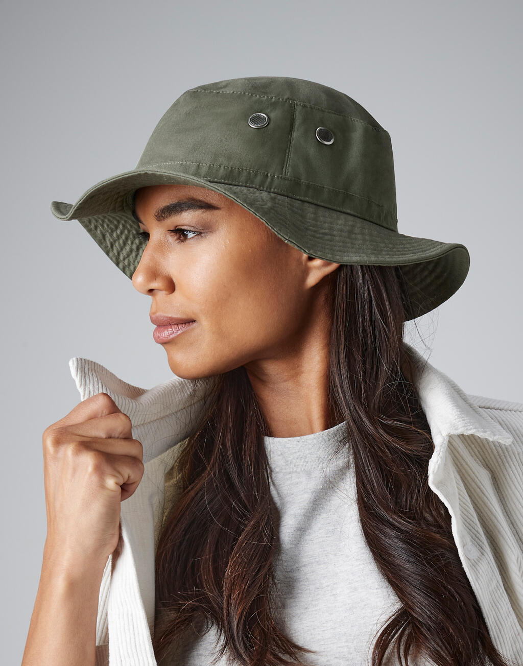 Cargo Bucket Hat in Farbe Stone