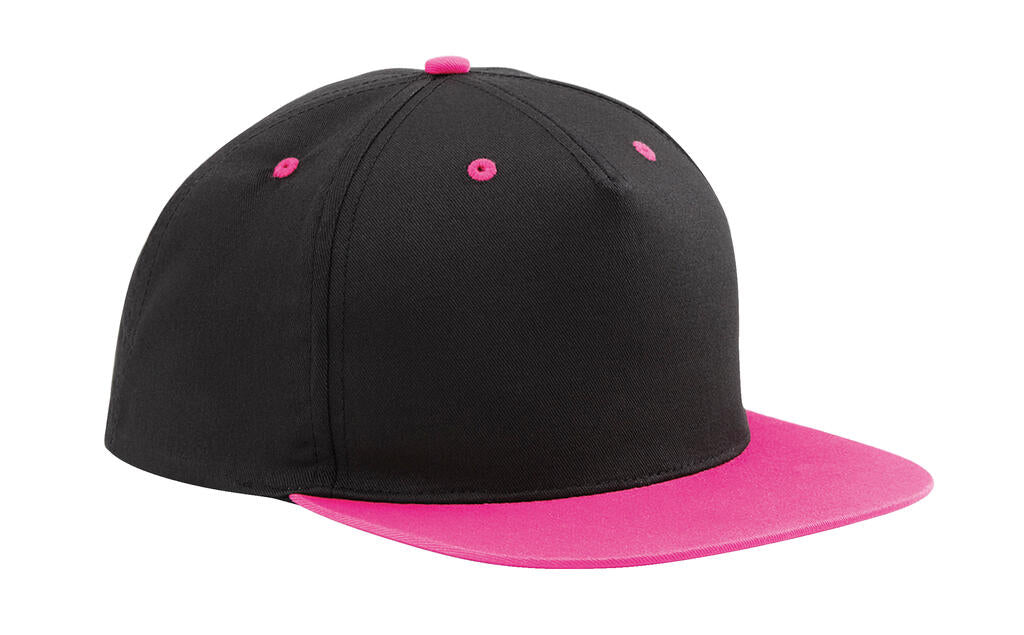 5 Panel Contrast Snapback in Farbe Black/Fuchsia