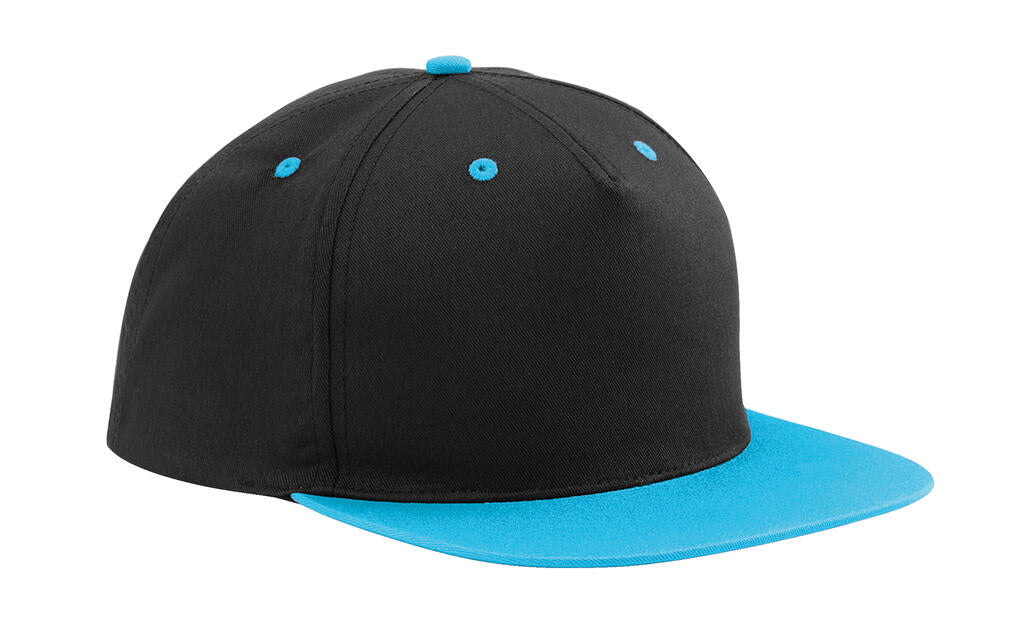 5 Panel Contrast Snapback in Farbe Black/Surf Blue