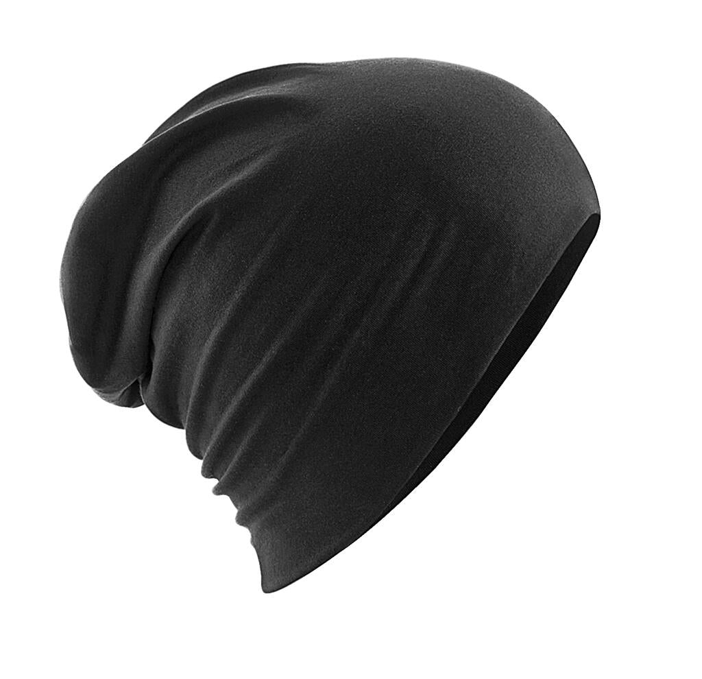 Hemsedal Cotton Slouch Beanie in Farbe Black