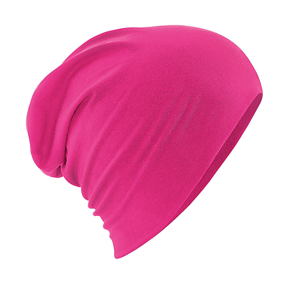 Hemsedal Cotton Slouch Beanie in Farbe Fuchsia