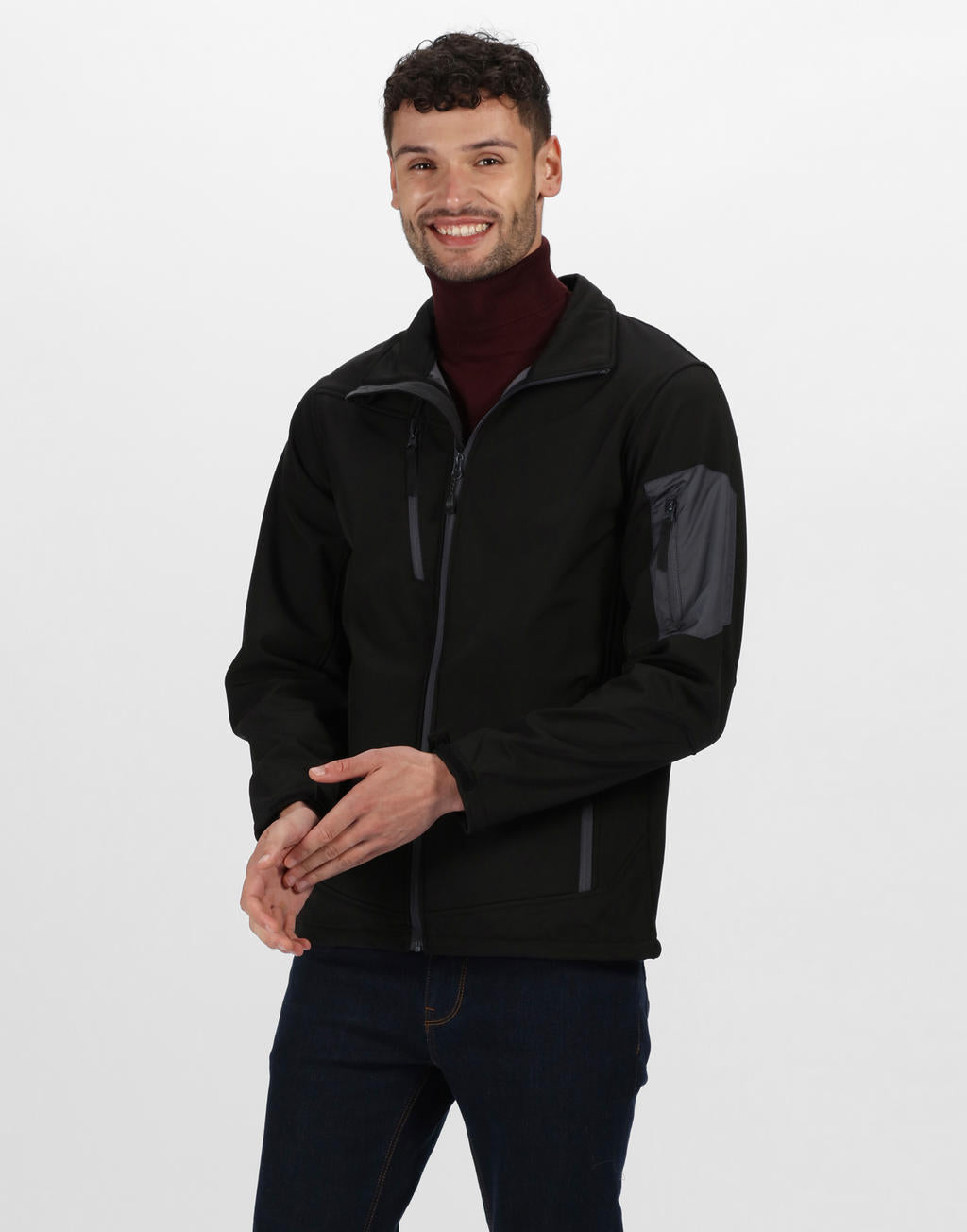 Arcola 3 Layer Softshell in Farbe Black/Seal Grey