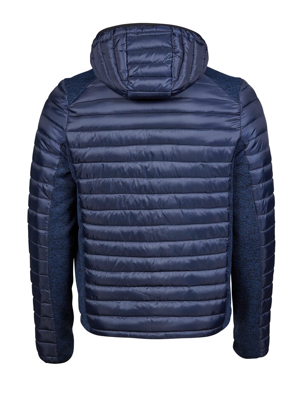 Hooded Outdoor Crossover Jacket in Farbe Black/Black Melange