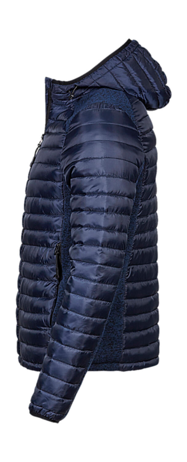 Hooded Outdoor Crossover Jacket in Farbe Black/Black Melange
