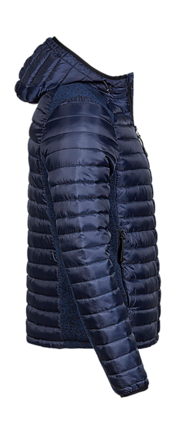 Hooded Outdoor Crossover Jacket in Farbe Black/Black Melange