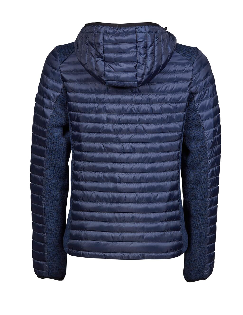 Ladies' Hooded Outdoor Crossover Jacket in Farbe Black/Black Melange