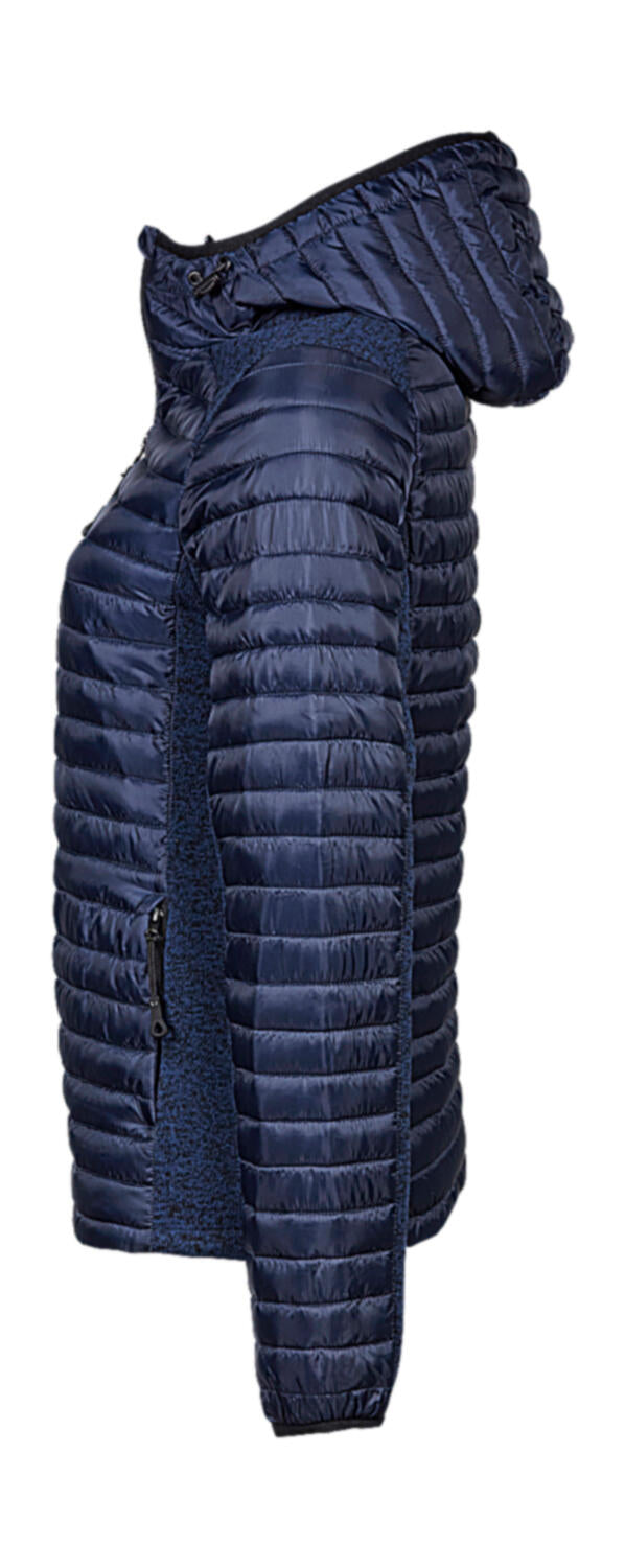 Ladies' Hooded Outdoor Crossover Jacket in Farbe Black/Black Melange