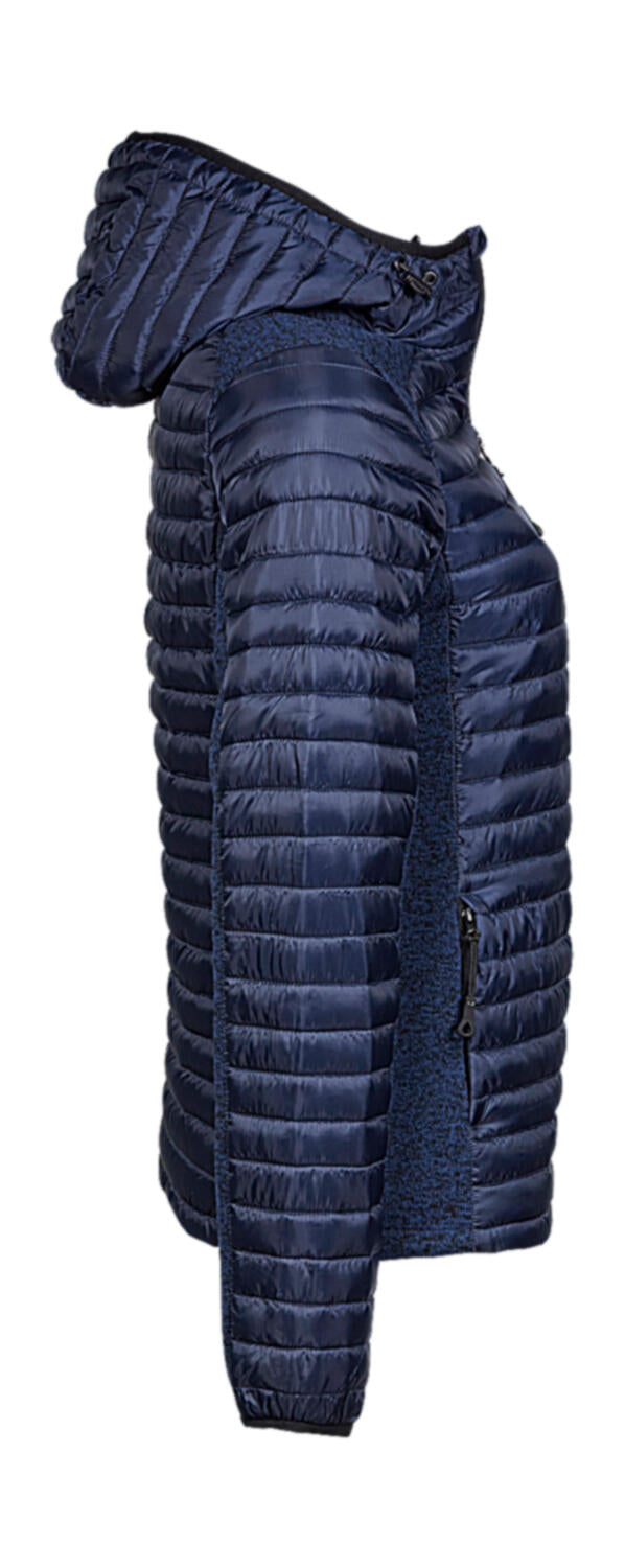 Ladies' Hooded Outdoor Crossover Jacket in Farbe Black/Black Melange