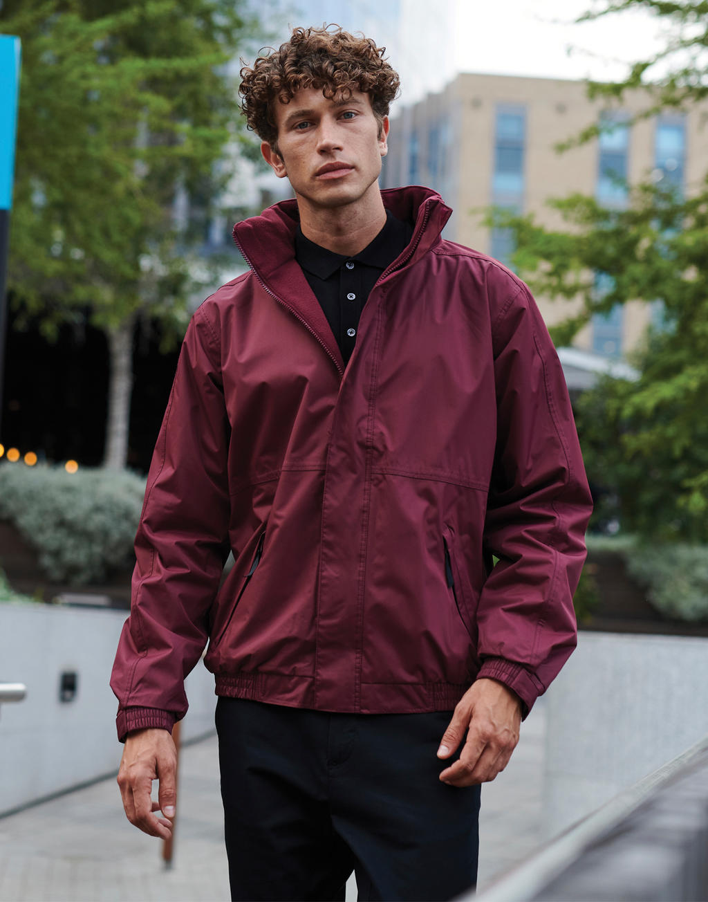 Dover Bomber Jacket in Farbe Black/Ash