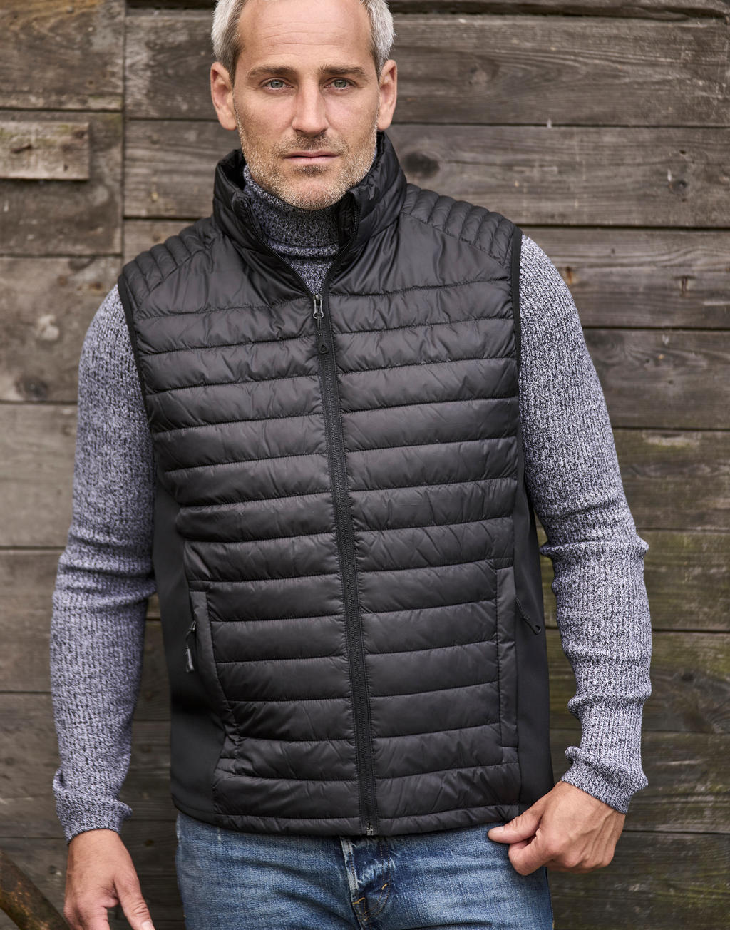 Crossover Bodywarmer in Farbe Black/Black